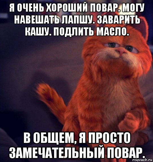 Я очень хороший повар