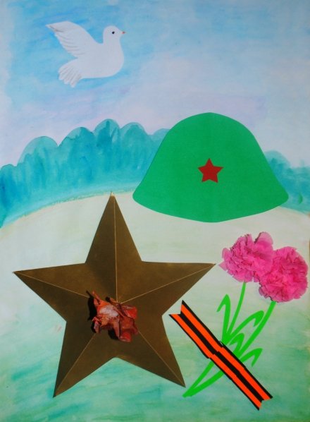 Детские аппликации к 9 мая