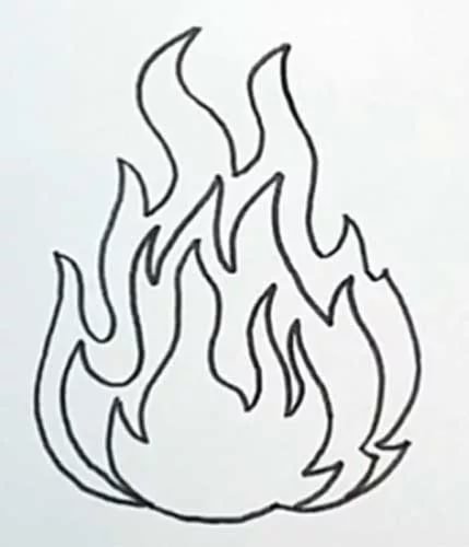 Огонь раскраска для детей
