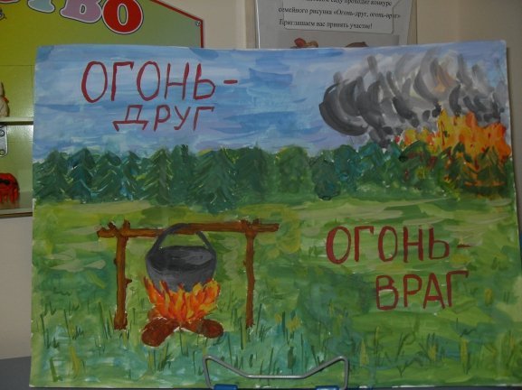 Рисунок огонь друг и враг