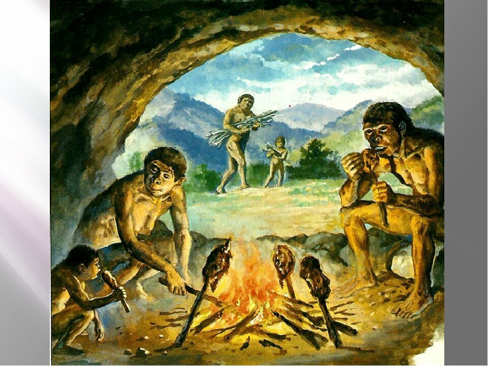 Вопрос древний человек. Древний человек. Древний человек и огонь. Древние люди в пещере. Жизнь первобытных людей.