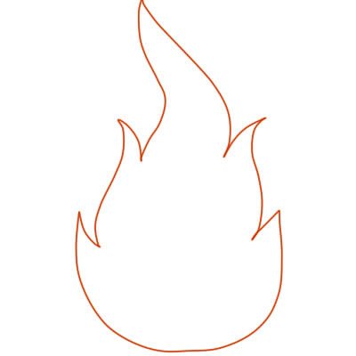 Огонь для срисовки для начинающих