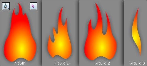 Макет языков пламени