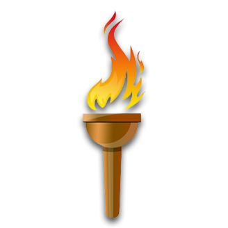 Факел на прозрачном фоне