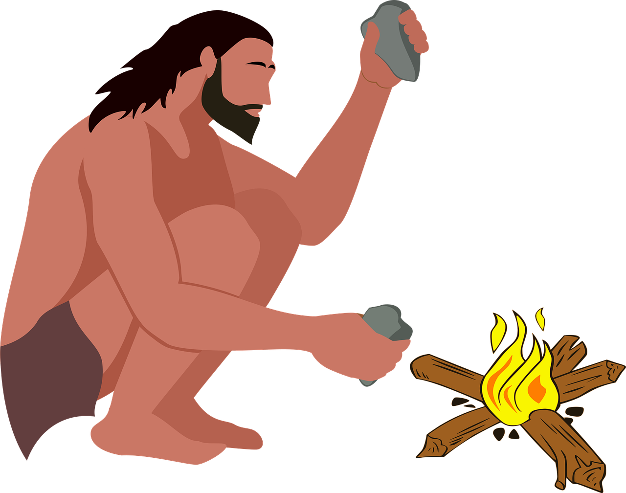 Огонь в древности. Первобытный пещерный человек первобытный пещерный человек. Неандерталец (homo Neanderthalensis). Древний человек. Древний человек добывает огонь.