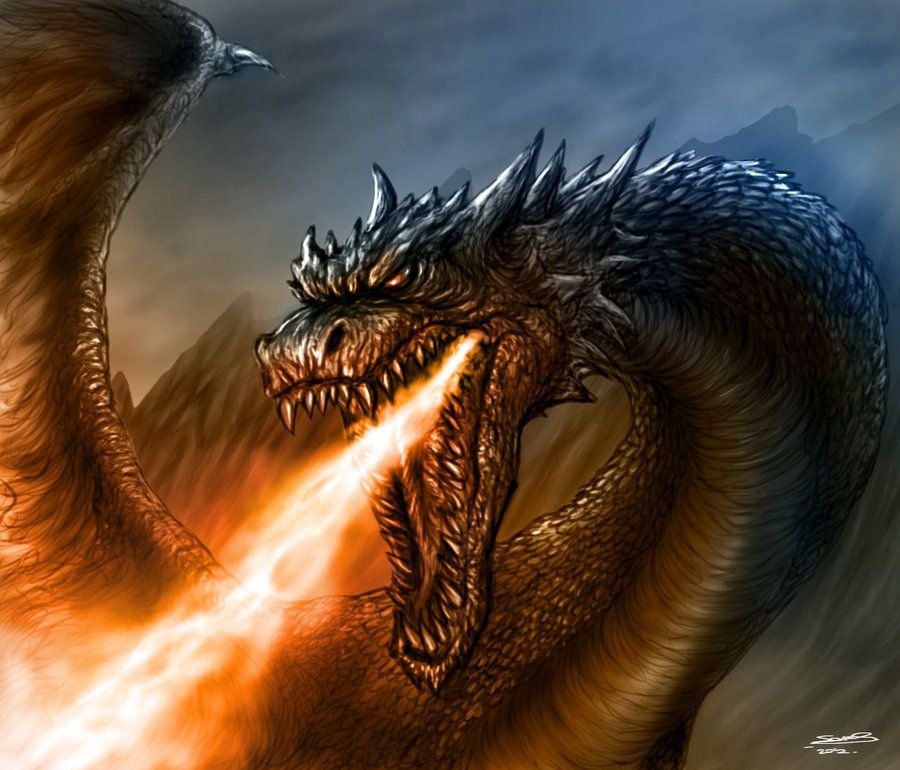 Дракон пал. Трёхглавый огнедышащий дракон. Злой Трёхглавый дракон. Змей Горыныч огнедышащий дракон. Огненный дракон Гондолина.