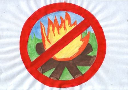 Нелзя разжигать костёр в лесу