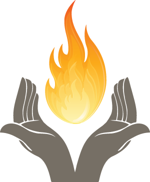 Огонь в руках вектор