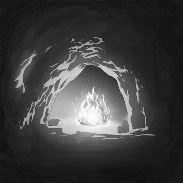 Костер в пещере