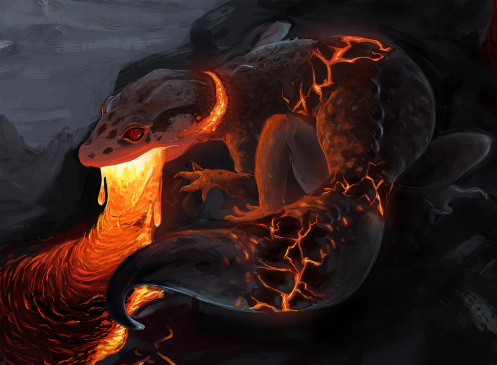 Саламандра — Огненная ящерица. Саламандра Огненная мифология. Огненный Элементаль саламандра. Лавовых саламандр (Lava Salamander). Змея в огне