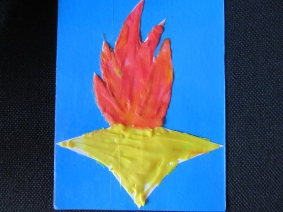 Пластилинография вечный огонь