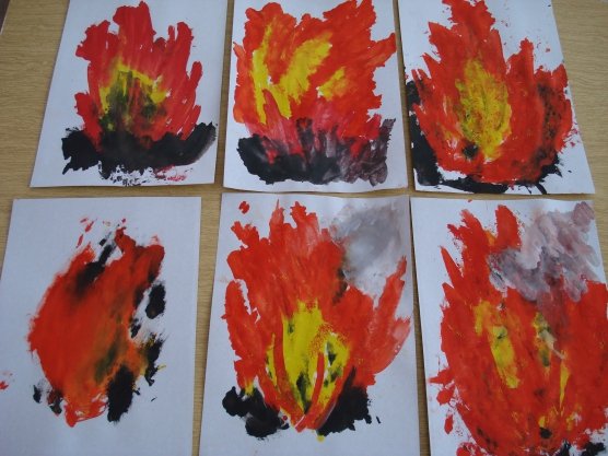 Рисование в средней группе на тему пожарная безопасность