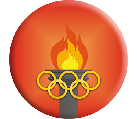 Медаль с олимпийскими кольцами