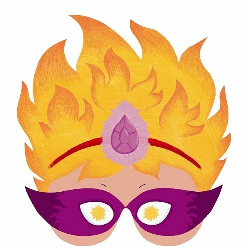 Маска огня для детей