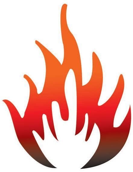 Языки пламени из бумаги