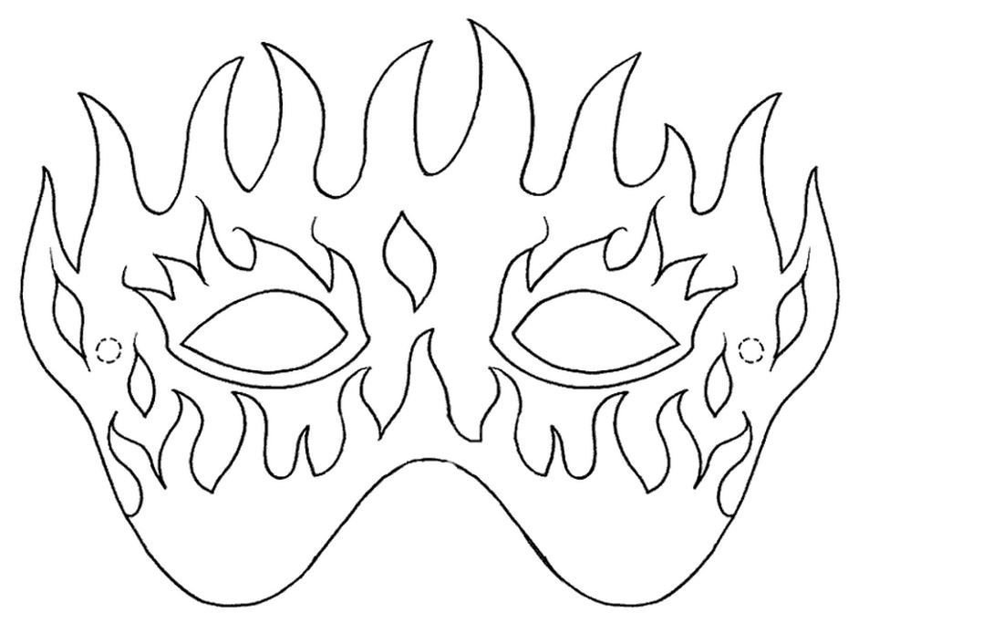 Раскраска Красивые маски Марди Гра