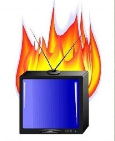 Загорелся телевизор