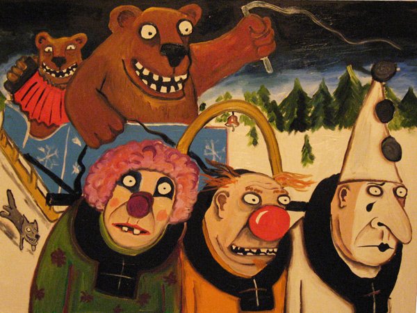 Картины Васи Ложкина клоуны