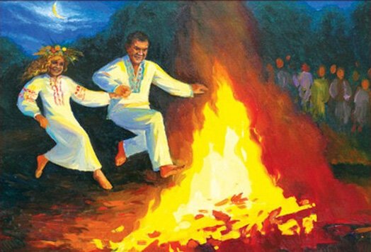 Прыжки через костер в древней Руси