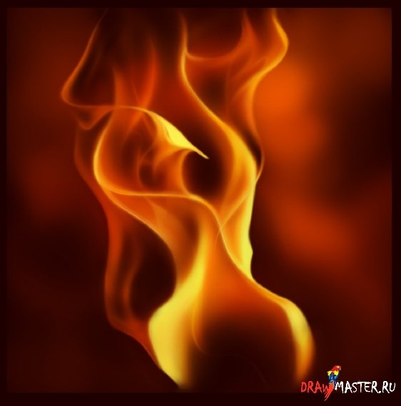 Огонь рисунок реалистичный