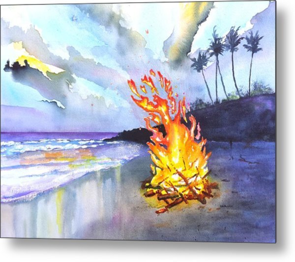 Костер акварелью