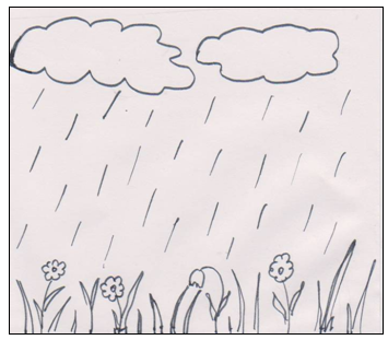 Рисование дождик в 1 младшей группе