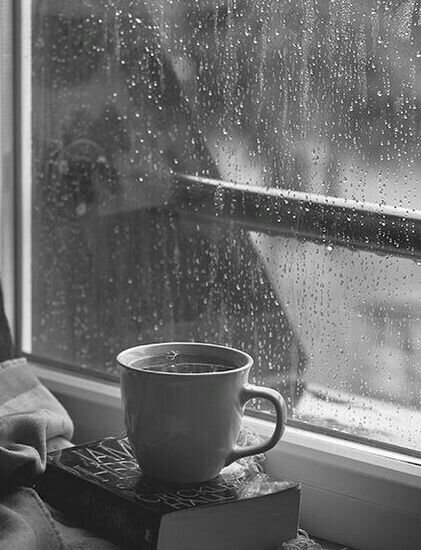 Дождливое утро за окном