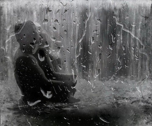 Дождь и человек грусть