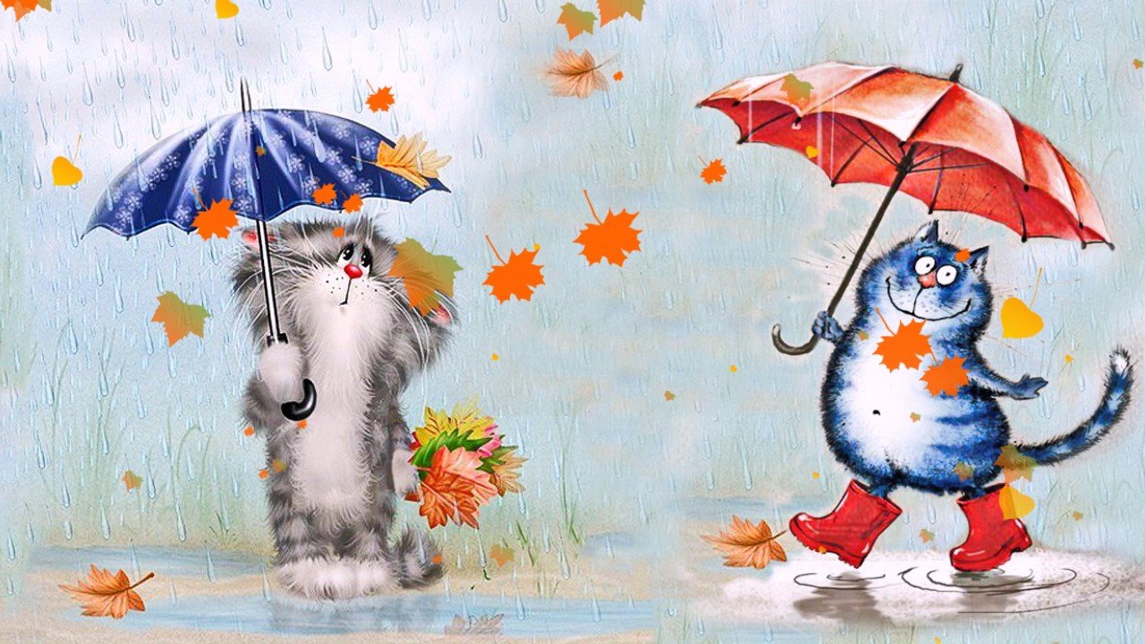 Открытка дождливая погода. Веселый дождик. Картинка дождик. Животные под зонтиком. Дождик картинка для детей.