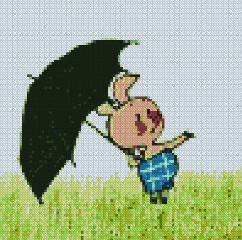 Пятачок из Винни пуха с зонтиком