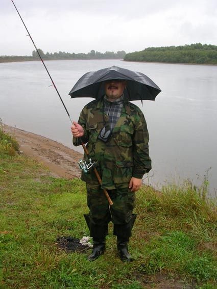 Рыбалка под дождем