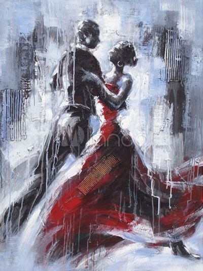 Танцующая пара абстрактно