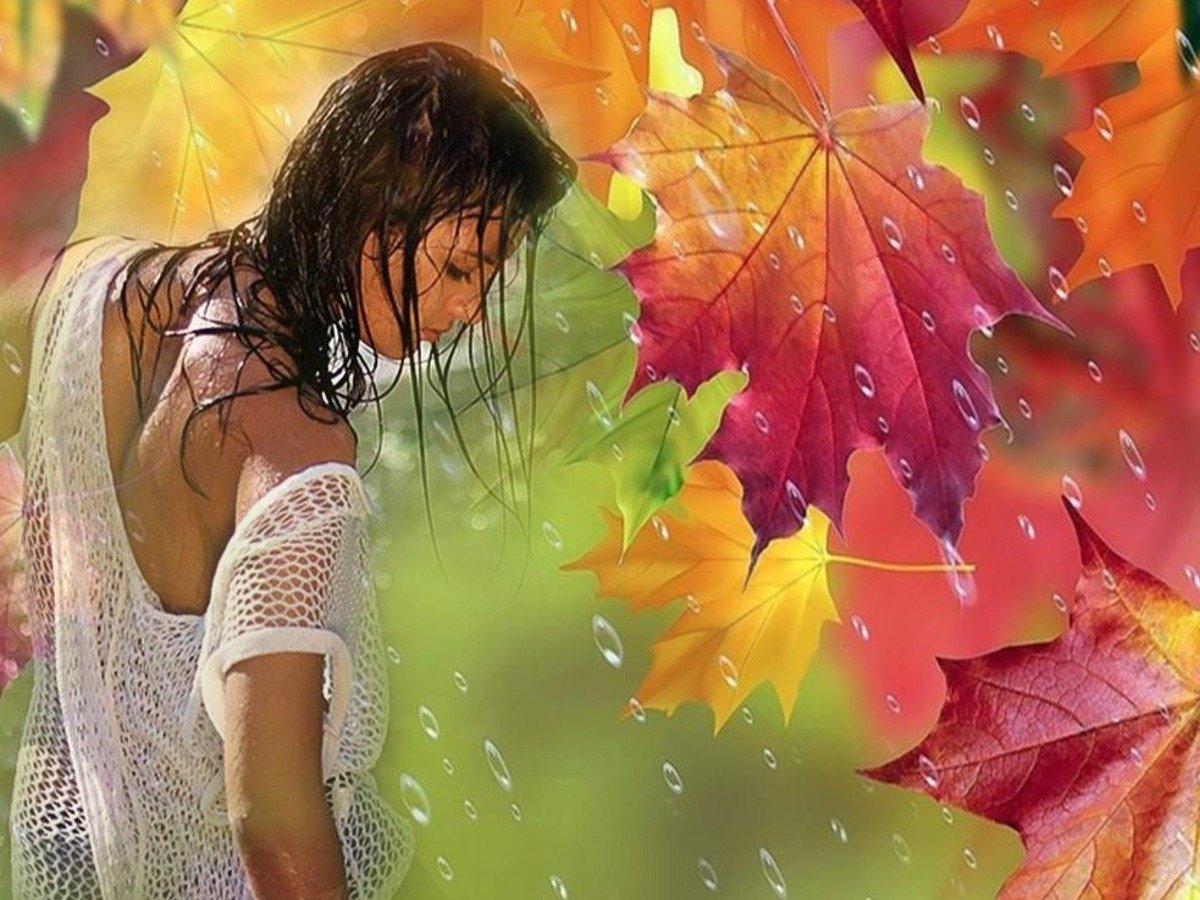 Бабье лето рубцов. Осенний дождь. Женщина осень. Дождь осенний и девушка. Осень листья дождь девушка.