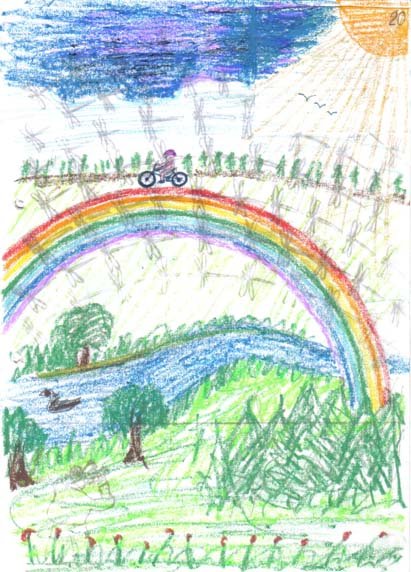 Иллюстрация к пьесе дождь и Радуга