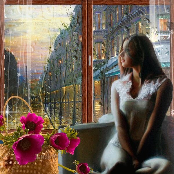 Дождь стучит в окно