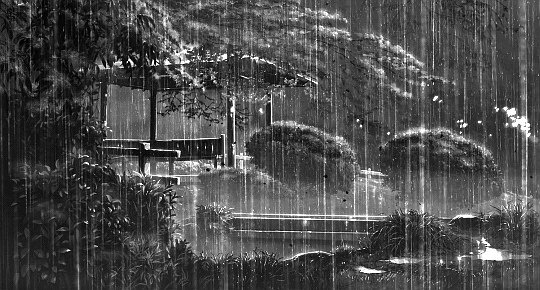 Аниме дождь гиф