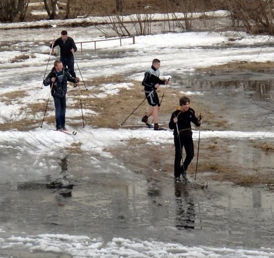 На лыжах по грязи