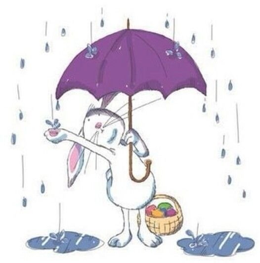 Заяц с зонтиком