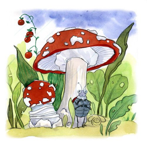 Рисование грибной дождь