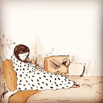 Под одеялом иллюстрация