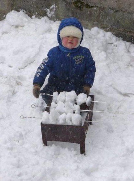 Шашлык зимой прикол
