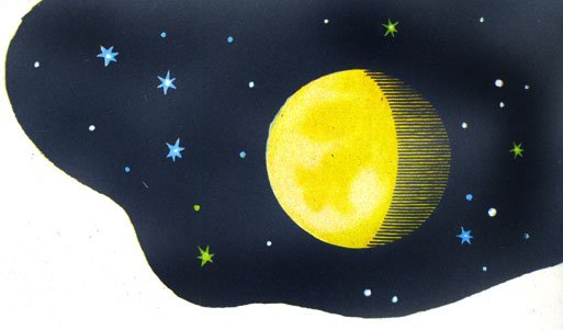 Картинка Луна для дошкольников
