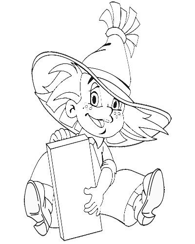 Незнайка черно белый