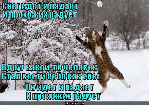 Снег идет прикол