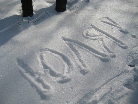 Надпись на снегу