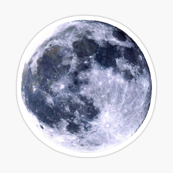 Луна на белом фоне