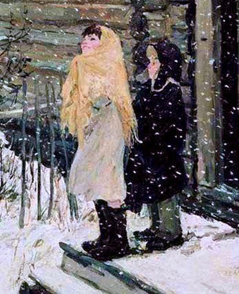 Картина Пластова первый снег