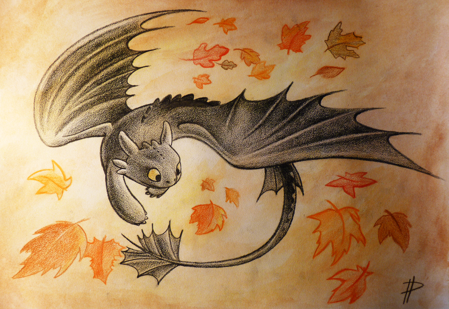 Нарисованный дракончик