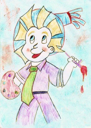 Портрет сказочного героя Незнайка