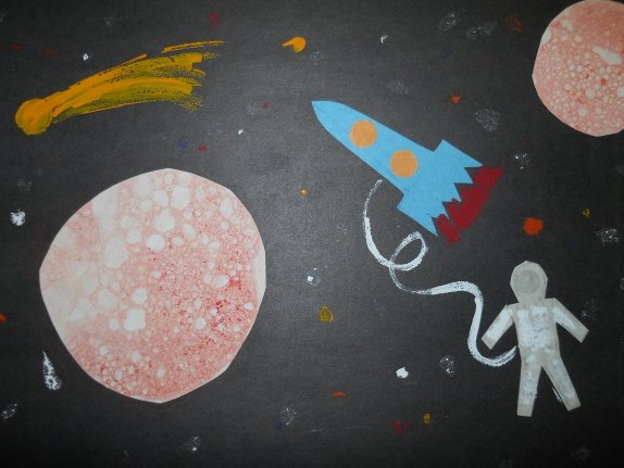 Аппликация полет в космос